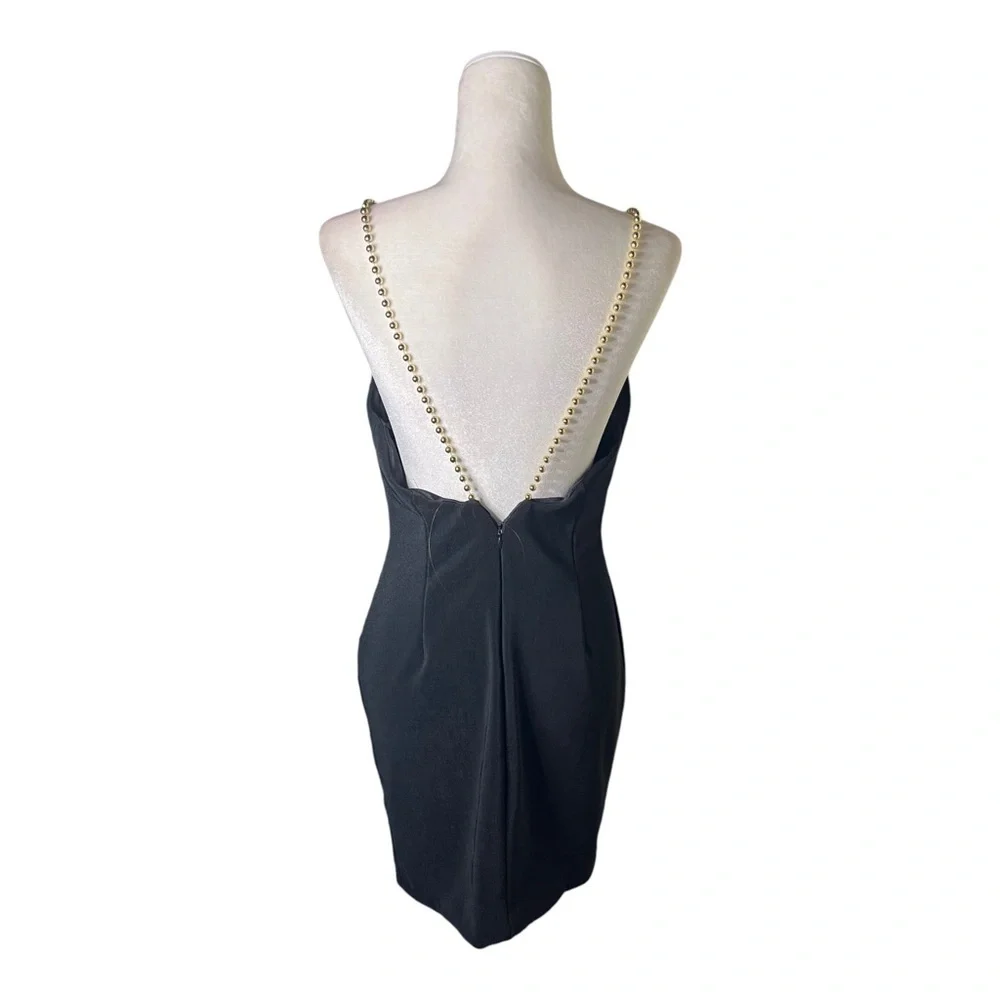 Vintage Beaded Black Cocktail Dress 80’s 10 - Picture 7 of 7